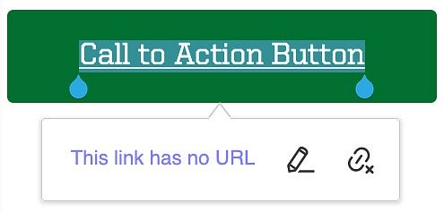 highlighting the call to action button text in the Drupal content editor