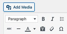Add Media button in WordPress screenshot