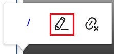 the link editing icon in the Drupal content editor