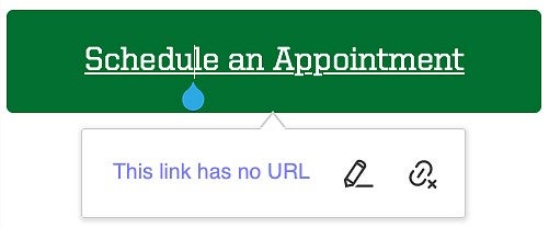 changing the button text to "Schedule an Appointment" in the Drupal content editor