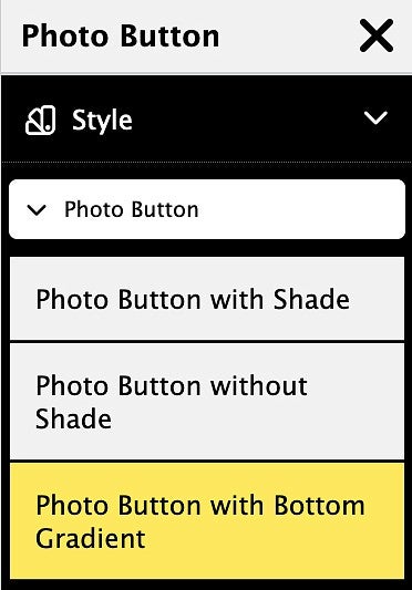 the photo button style menu in the Drupal content editor