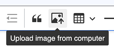 UO Profiles upload a new image button in the content editor