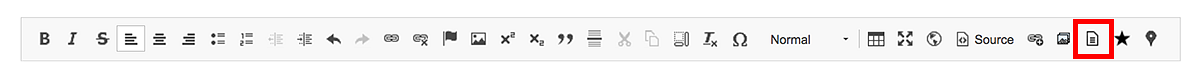 CKEditor menu bar templates CKEditor menu bar templates