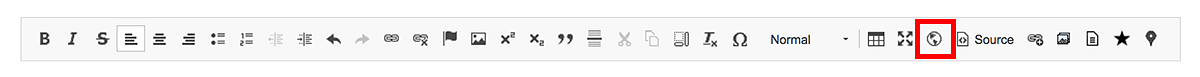 Screenshot of WYSIWYG of button to add a video Screenshot of WYSIWYG of button to add a video