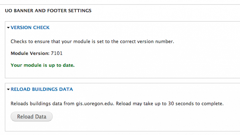 Example depicting the Reload Data button.