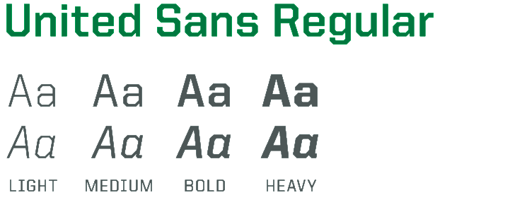 United Sans Regular typeface example