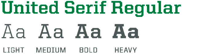 United Serif Regular typeface