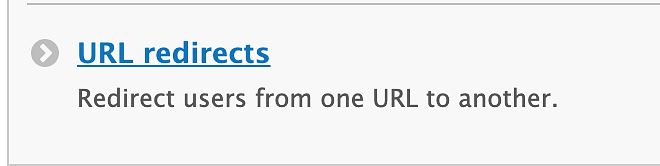 URL redirects