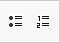 Content editor menu buttons, Bullet options Content editor menu buttons, Bullet options