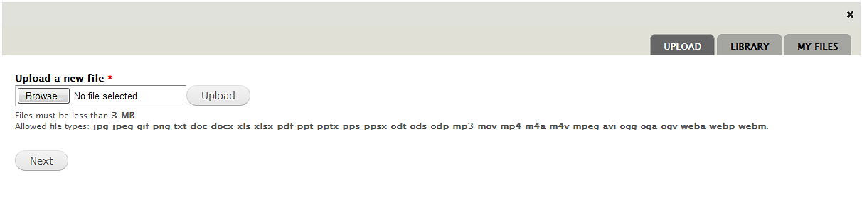 Screenshot of WYSIWYG of button to add a photo Screenshot of WYSIWYG of button to add a photo