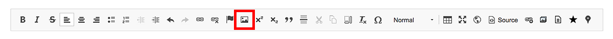 Menu bar, edit image button highlighted