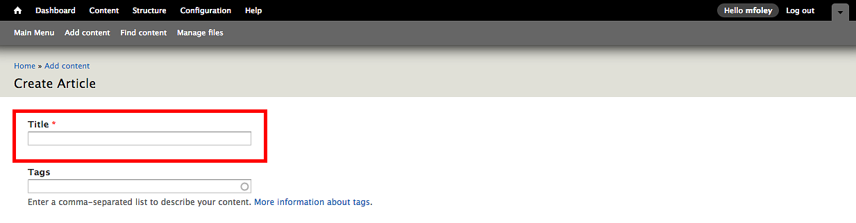 Screenshot of Article Page highlighting Title Screenshot of Article Page highlighting Title
