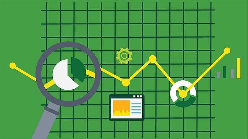 Graphic visualizing analytics graphs and charts Graphic visualizing analytics graphs and charts